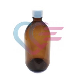 Staklena bočica s čepom, smeđa, 500 ml