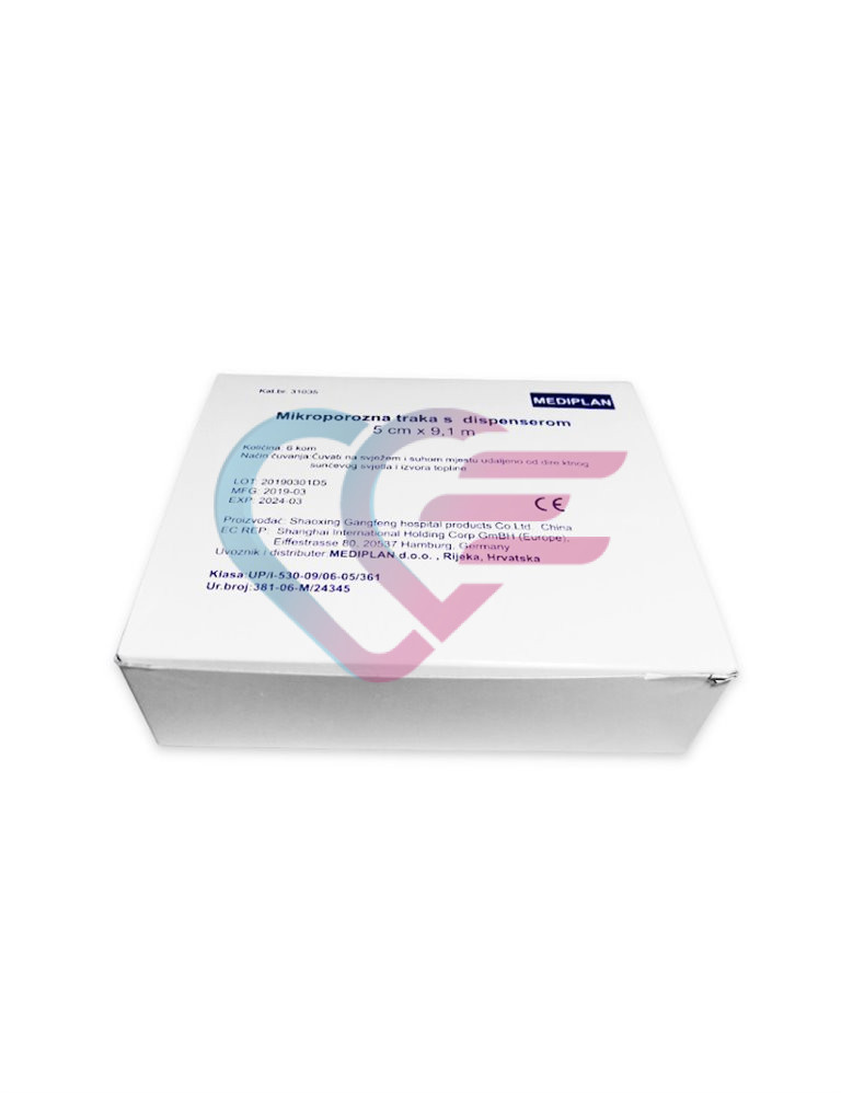 Flaster mikroporozni 5 cm x 9,1 m, dispenzer