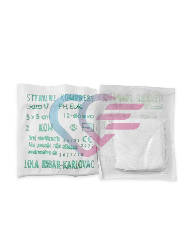 Kompresa sterilna 5 x 5 cm 12 sl