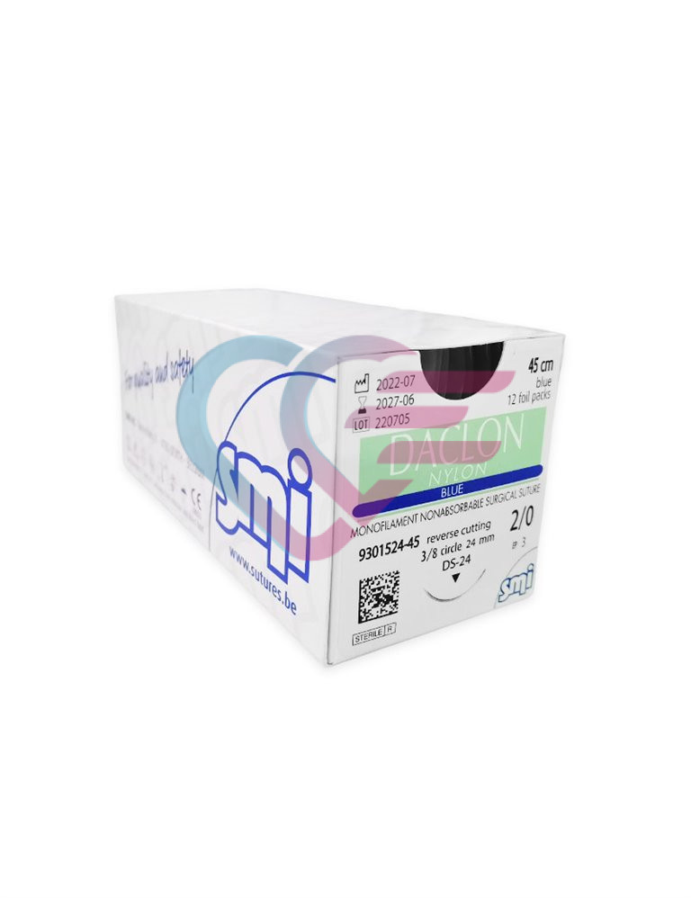 Konac kirurški Daclon Nylon monofil 45 usp 2/0 igla 3/8 cir. cut 24 mm