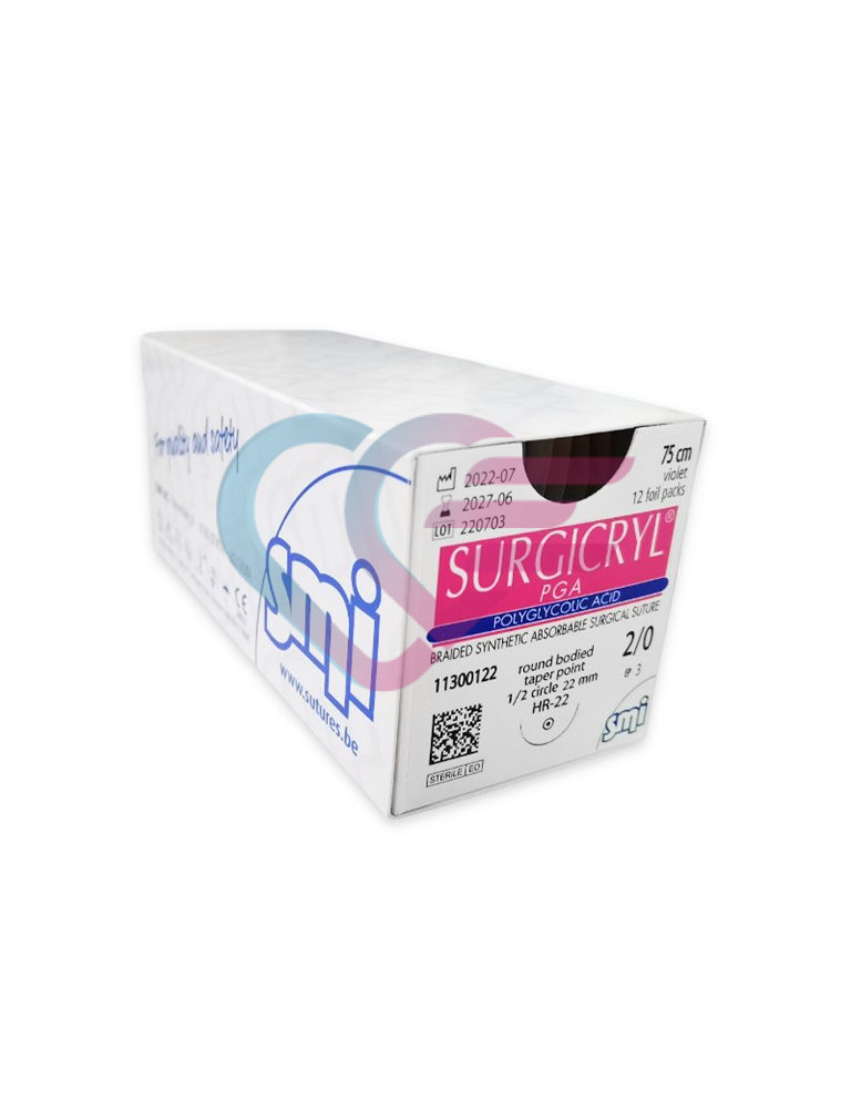 Konac Surgicryl PGA USP 2/0 igla 1/2 22 mm/ 75 cm