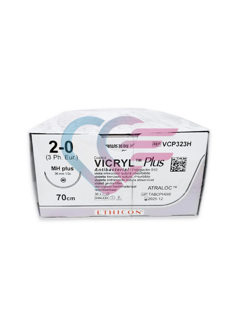 Konac Vicryl plus vio 70 cm USP 2/0 mh plus 36 mm