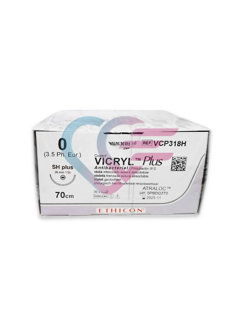 Konac Vicryl plus vio 70 cm USP0 sh plus 26 mm