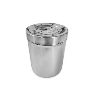 Posuda za vatu s poklopcem 1 l, okrugla, fi 103 x 126 mm, inox