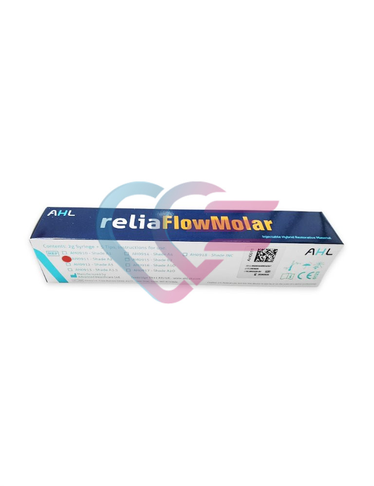 Relia flow molar a2, nanohibridni tekući kompozit  2 g, brizgalica + nastavci
