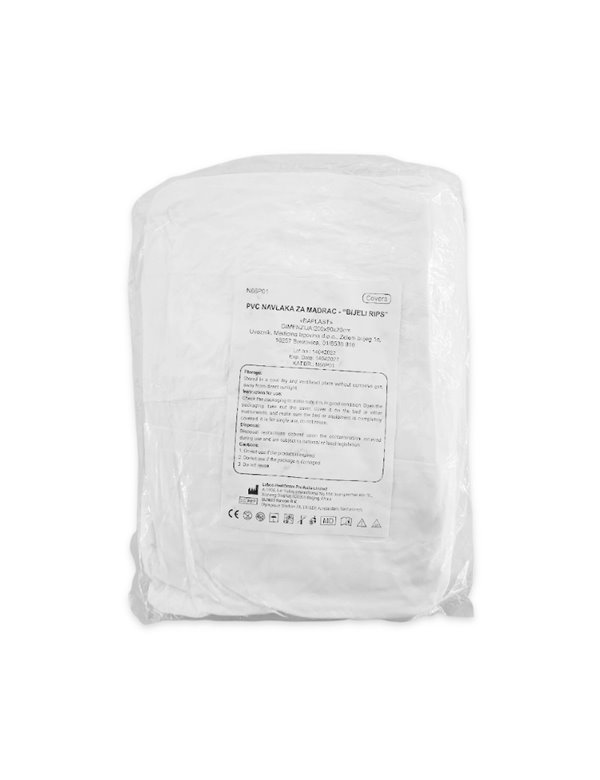 Navlaka za madrac PVC 200 x 90 cm, bijela