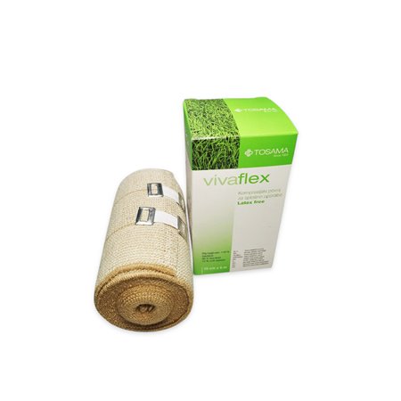 Zavoj elastični tkani Vivaflex 10 cm x 5 m, smeđi