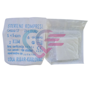 KOMPRESA NETKANA STERILNA 5×5 cm 6 sl. a’2