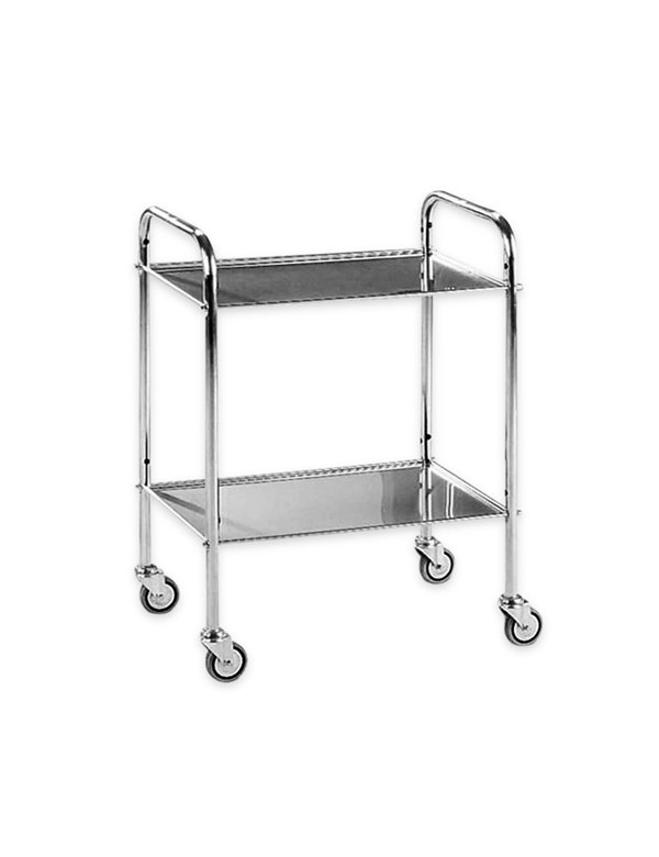 Kolica za instrumente s 2 police, inox, 70x50x80 cm