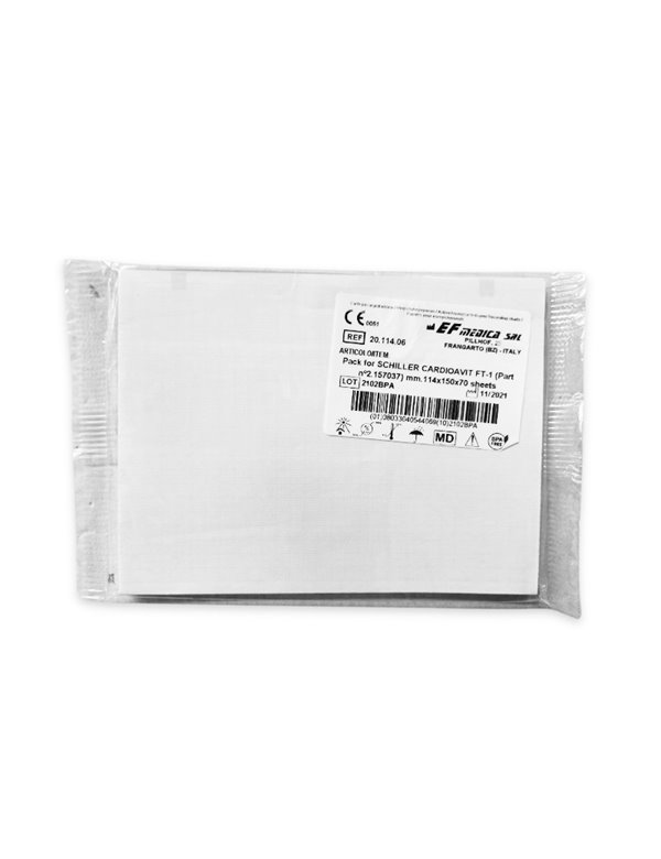 PAPIR EKG ZA Schiller Cardiovit FT-1 (Part No. 2.157037) mm 114x150x70, EFM