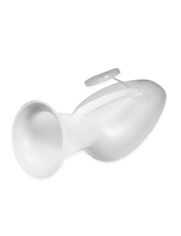 Posuda za urin s poklopcem, guska, PVC 1 l