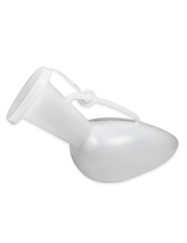 Posuda za urin s poklopcem, guska, PVC 1 l