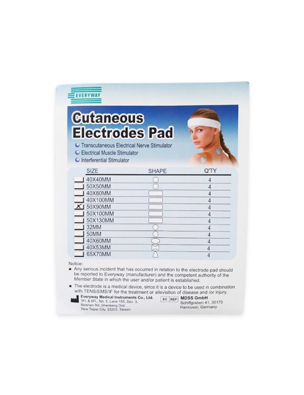 Pakiranje gumene elektrode 50 x 90 mm, set od 4 kom
