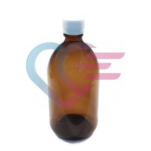 Staklena bočica s čepom, smeđa, 500 ml