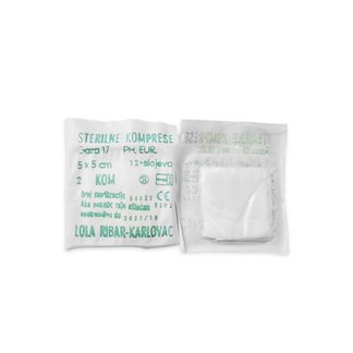 Kompresa sterilna 5 x 5 cm 12 slojna