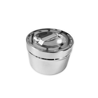 Posuda za vatu s poklopcem, 0,5 l, okrugla, fi 106 x 66 mm, inox