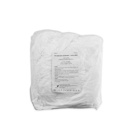 Navlaka PVC za madrac, rips bijela, 180 x 200 cm