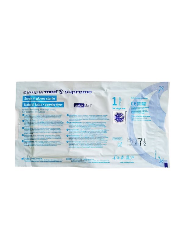 Sterilne kirurške rukavice bez pudera, Supreme, broj 7,5