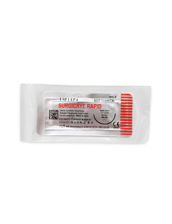 Kirurški konac Surgicryl rapid igla 1/2 36 mm, 90 cm