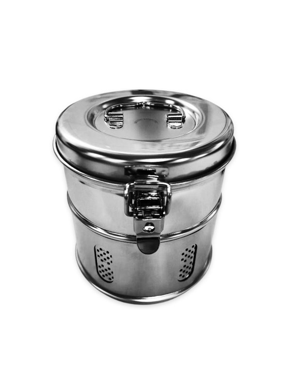Bubanj za sterilizaciju, inox, fi 150x150 mm
