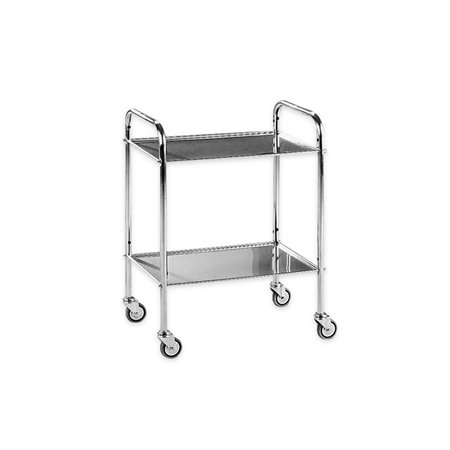 Kolica za instrumente s 2 police, inox, 70x50x80 cm